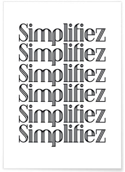 Affiche Simplifiez | A3 : 29,7x42cm