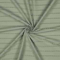 Tissu Jersey Coton à volants uni Vert sauge