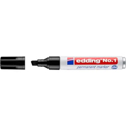 Marqueur permanent pointe biseautée 1-5 mm - EDDING - Noir - N° 1