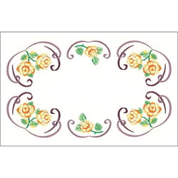 LUC - Napperon Ovale 30x40 cm 100% Coton Blanc Bordé Dentelle