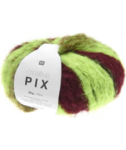 Pelote de Laine CREATIVE PIX - Rico Design 02 Vert Ethno