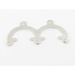 MégaCréa - Diviseur Argenté 2 vers 3 30 x 15 mm 10 pièces