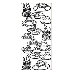 1 planche de stickers autocollants peel off doré GRENOUILLE 5413
