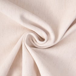 Tissu Lin d'ameublement toucher velours et envers antidérapant uni Ecru