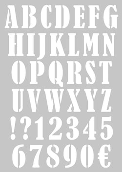 Pochoirs alphabet A3 - Artemio