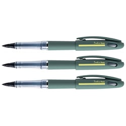 Lot de 3 feutres plume - PENTEL - Tradio Sport Chic - Encre noire - Pointe moyenne
