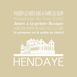 Tableau sur toile Hendaye vison 30x30 cm