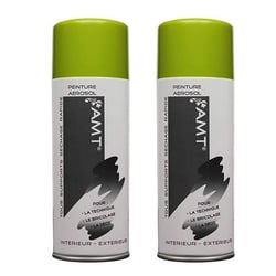 Lot de 2 sprays de peinture - vert anis - AMT