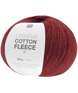 Pelote de coton Creative Cotton Fleece dk - 100 GR - Rico Design 11 Rouge Brodeaux