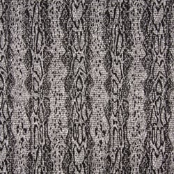 Tissu Jacquard Pailleté argent  Reptiles sur fond Gris