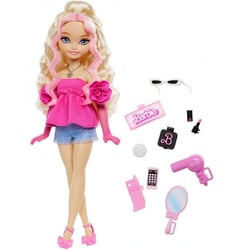 Coffret barbie poupée blonde ondulés malibu Équipe de rêve + 11 accessoires - poupée mannequin - mattel - hyc21