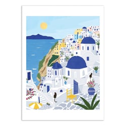 Affiche 30x40 cm - Santorini - Maja Tomljanovic