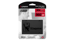 Disque SSD interne KINGSTON - A400 - Métal - SA400S37/960G - Noir - 960 Go