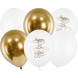 Bouquet 6 Ballons Happy Birthday