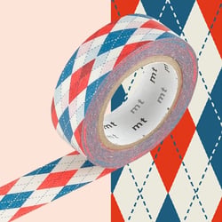 Masking Tape - Masking Tape MT 1,5 cm Arlequin rouge et bleu
