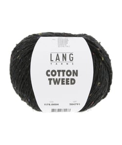 Pelote de Soie et Coton COTTON TWEED - Lang Yarns 04 Noir