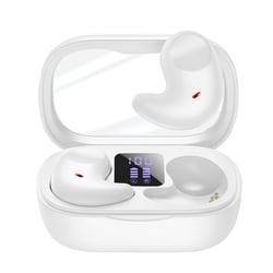 Avizar Écouteurs sans Fil Bluetooth 5.3 Stéréo avec Basses et Réduction du bruit Active Blanc