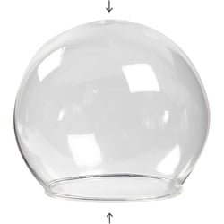 Pot en verre - sphérique, d 8 cm, diamètre intérieur 5 cm, transparent, 4 pièces/ 1 Pq.