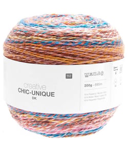 Pelote de laine à tricoter Creative Chic Unique DK - 200GR - Rico Design 009 Flames multicolore