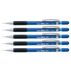 Porte-mines PENTEL - Hi-Graph - Corps bleu - Pointe 0,7 mm - Lot de 5