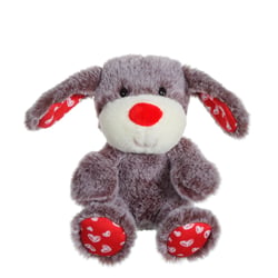 Peluche - Peluche Fluffy Love - Chien marron - 14 cm