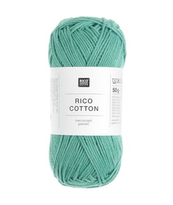 Coton à tricoter ou à crocheter Rico Cotton - Rico Design 608 Pétrole