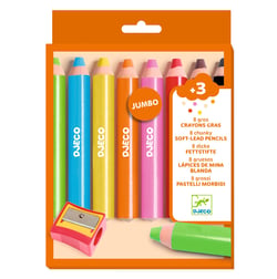 8 gros CRAYONS GRAS -  - Djeco