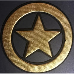 Ecusson thermocollant Etoile dorée diamètre 10cm