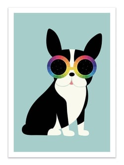 Affiche 50 x 70 cm -  Work hard play hard - Andy Westface