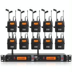 Système Microphone Sans Fil UHF Pour Scène Avec 10 Récepteurs Résistants YONIS