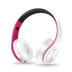Casque Audio Bluetooth Sans Fil HIFI Stéréo Sport Blanc Bleu Polyvalent Blanc + Rose YONIS