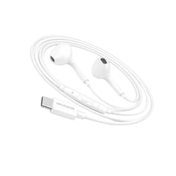 Mayaxess Écouteurs Filaires USB-C pour Galaxy S23 Plus avec Micro intégré Blanc