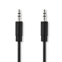 Nedis Câble audio jack stéréo 1.5 m mâle vers mâle compact Noir