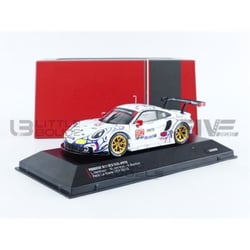 Voiture miniature de collection - IXO - PORSCHE 911 (991) RSR - 1/43 - Petit Le Mans 2018 - Blanc/Bleu/Rouge
