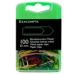 Boîte de 100 attaches lettres couleur 25mm - Exacompta