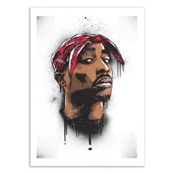 Affiche 50x70 cm - Tupac - Bokkaboom