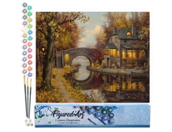 Peinture par Numéro Figured'Art - Retraite et tranquilité - Kit de Loisir Créatif DIY Numéro d'Art Complet - 40x50cm sans châssis en bois