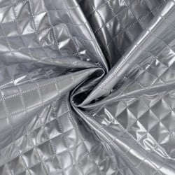 Tissu Matelassé métallisé uni Argent