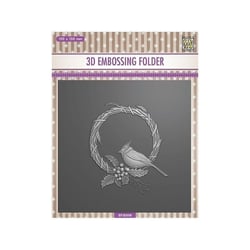 Embossing folder classeur de gaufrage 15 x 14,5 cm CHRISTMAS BIRD 58