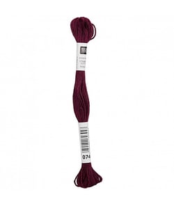 Fil à broder mouliné Uni - Rico Design 074 Rouge