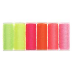 6 bobines de fils à coudre fluo 100 m