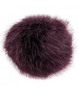Pompons Premium Fausse Fourrure - 10cm de diamètre - Rico Design 13 Aubergine