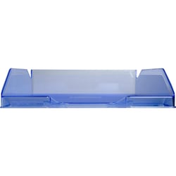 Corbeille à courrier Combo Midi translucide grainé Linicolor - Bleu glacé - x 6 - Exacompta