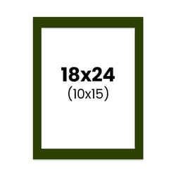 Passe-partout - Vert - 18x24cm - Photo 10x15cm - Pour cadre - Encadrement