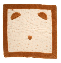Grand tapis de jeu en double gaze de coton et sherpa