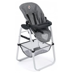 Chaise haute jean gris poupee - bayer chic 2000 - 65576 - accessoire poupon