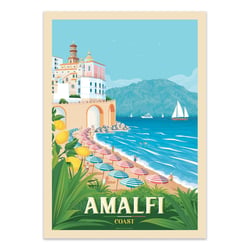 Affiche 50x70 cm - Amalfi Coast - Olahoop Travel Posters