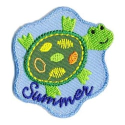 Ecusson thermocollant tortue Summer 5x4.5cm