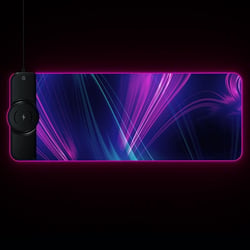 Tapis De Souris RGB Multifonctionnel Avec Chargeur Sans Fil Et Lumières Colorées Multicolore YONIS