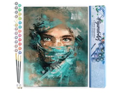 Peinture par Numéro Figured'Art - Regard envoutant - Kit de Loisir Créatif DIY Numéro d'Art Complet - 40x50cm sans châssis en bois